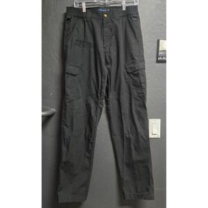 Galls Mens Black Tactical Cargo Pants Ripstop Utility Work Trousers Size 32